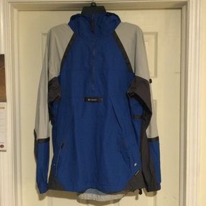 Columbia Anorak Royal Blue/Gray With Hood 🌧🏂⛷